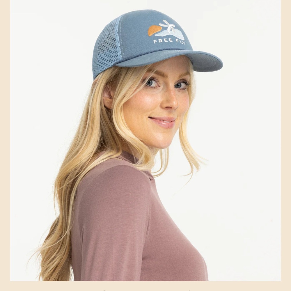 Free Fly Apparel Blue Trucker Hat